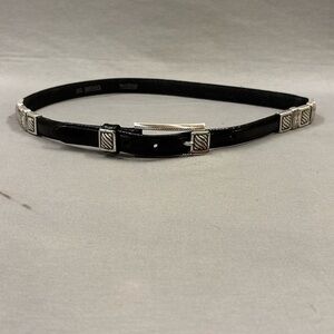 Brighton Black and Silver Accent Belt size 30 classic feminine everyday